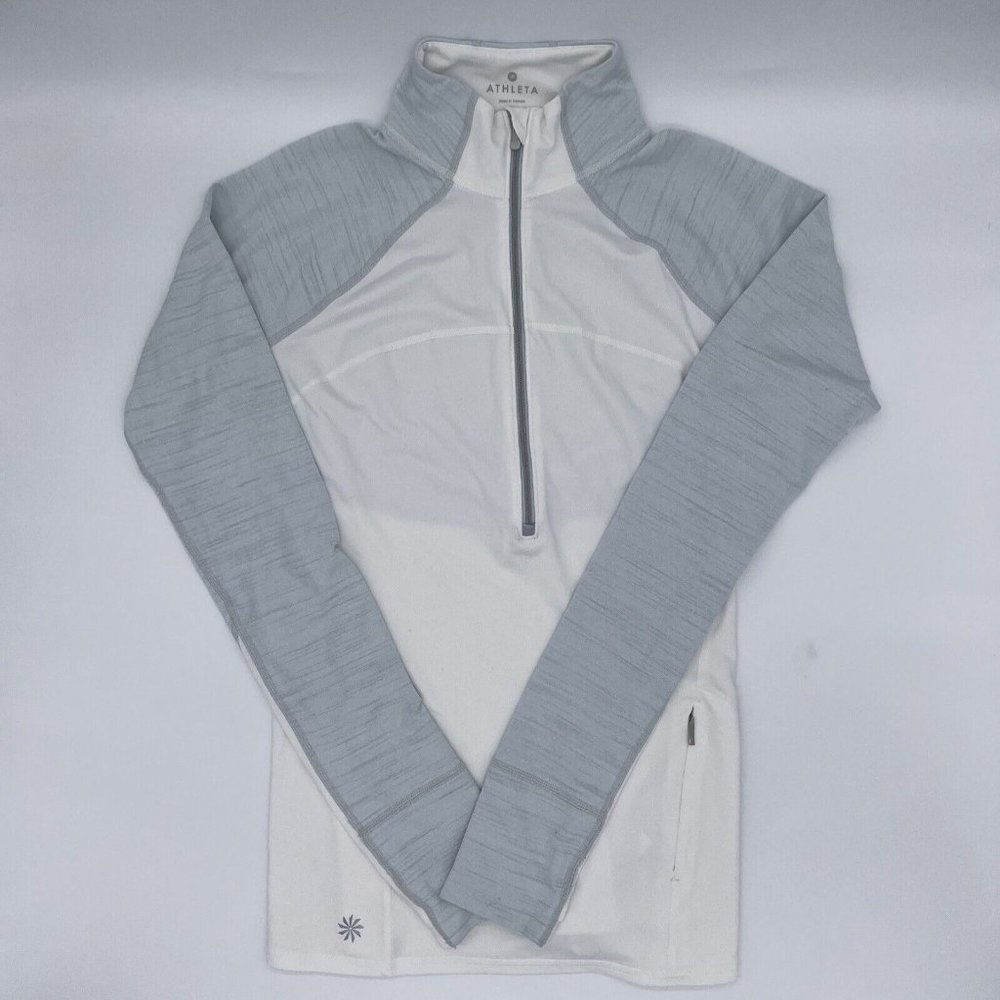 Athleta Womens Running Zippered Long Sleeve Athletic Top Size S
